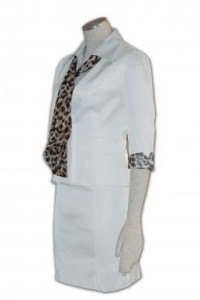 BS201 女性職業套裝訂做 拼接袖口設計 修身中裙西服套裝 西裝生產商